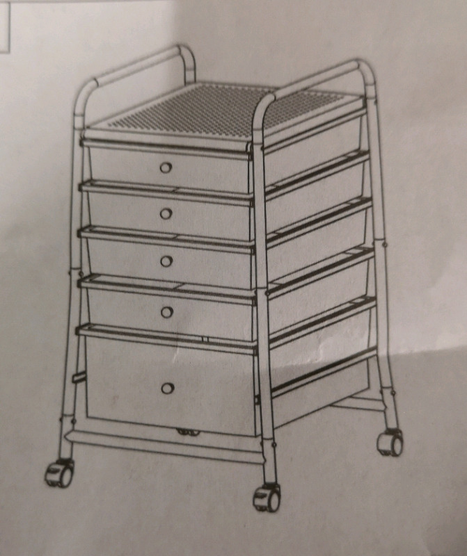 New Xtsuen 6 Drawer Utility Cart on Wheels