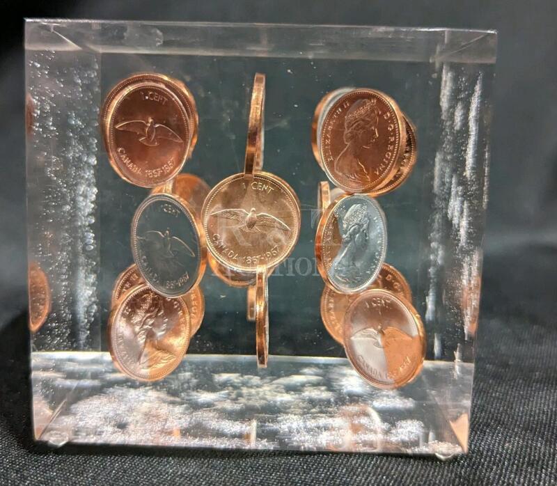 Embedded Penny Paperweight