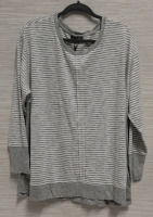 New Charlie B Sweater in a Soft Gray Stripe Size 1X
