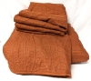 3-Piece King Quilt Set Coverlet with 2 Pillow Shams : Burnt Orange - 2