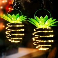 4 New Metal Pineapple Waterproof Solar Lanterns