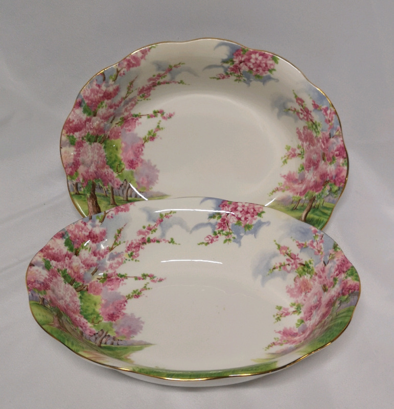 Vintage Royal Albert Serving Bowls - Blossom Time Pattern