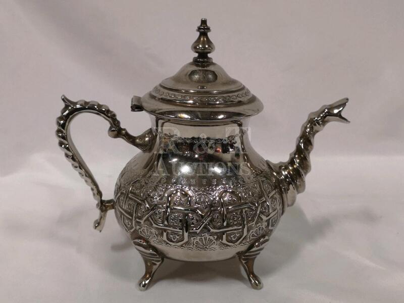 Vintage Arabic Silver Plate Tea Pot