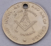 Vintage Masonic Coin 100th Anniversary 1855-1955 Grand lodge A.F. & A.M. of Canada
