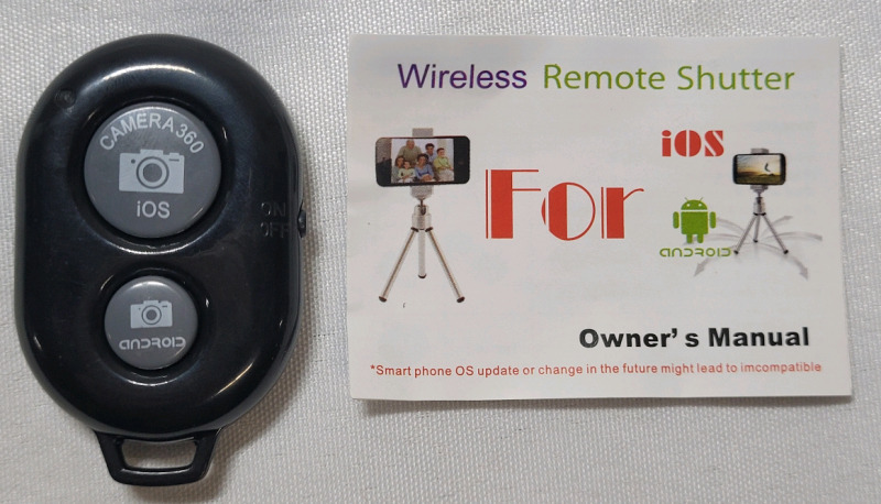Bluetooth Wireless Remote Camera Shutter for iPhone & Android Cell Phones - New