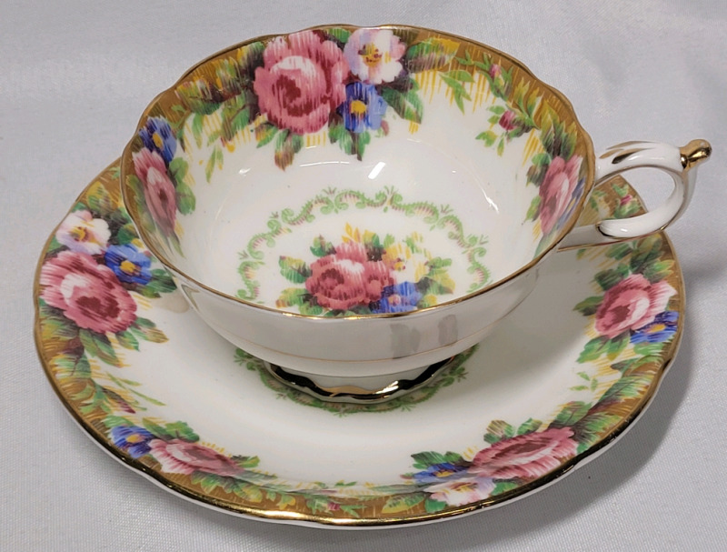 Paragon Double Warrant Tapestry Rose Cup & Saucer . Saucer Only Rings True