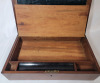 Vintage Wooden Travel Writing Desk with Original Ink well & Key (lock not working) - 4