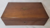 Vintage Wooden Travel Writing Desk with Original Ink well & Key (lock not working) - 5