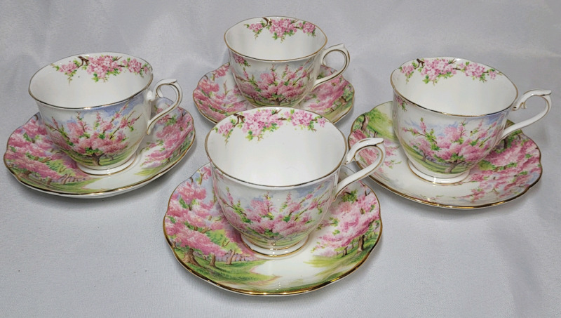 Royal Albert " Blossom Time " Cups & Saucers Set , All Cups and Saucers Ring True