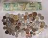 World Coin , Currency & Token Lot - Canada , USA , Great Britain , Colombia plus more