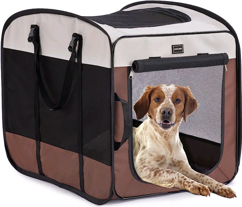 Donoro Portable Pet Kennel / Crate for Medium Dogs & Any Size Cat - As New