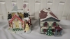 2 Christmas Porcelain Buildings - 1 as is - 5