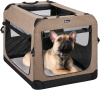 Veehoo Folding Soft Dog Crate with Pad , 3-Door Pet Kennel . 20"&times;20"&times;28" - As New