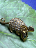 BSK Sapphire Rhinestone Brooch Adorable Rhinestone Mouse - 2