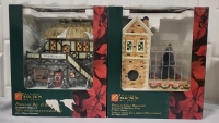 2 Holiday Collection Porcelain Buildings for Light Up Village