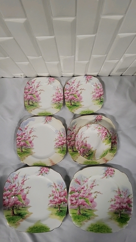 7 Royal Albert Blossom Time Dishes