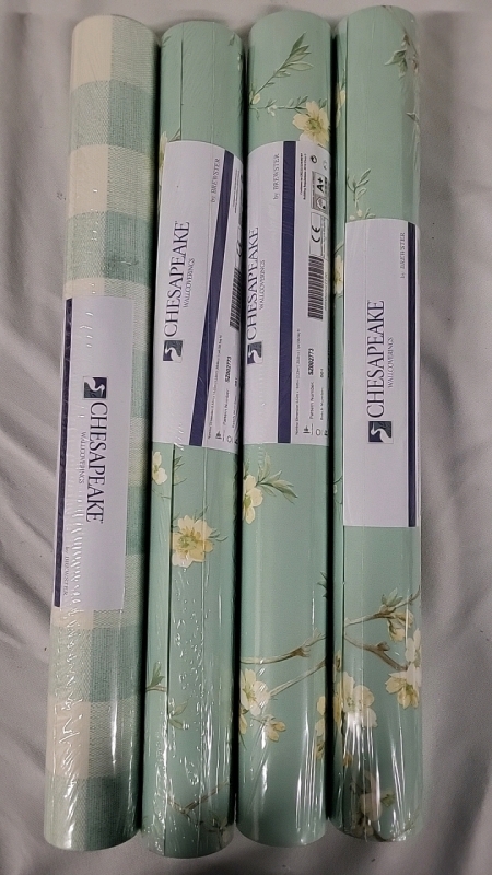 4 New Chesapeake Wallcoverings 56.5 Sq. Ft. Rolls