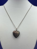 925 Sterling Italy Chain Sterling Etched Heart Locket - 3