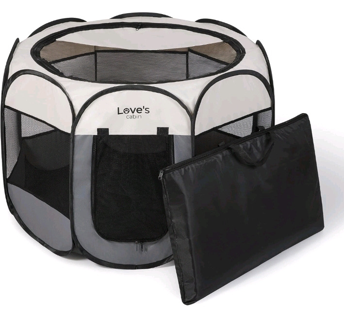 New Love's Cabin POP Up Small Dog Playpen