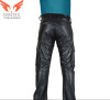 New Wintex International Men's Black Cowhide Leather Cargo Pants Size 36 - 2