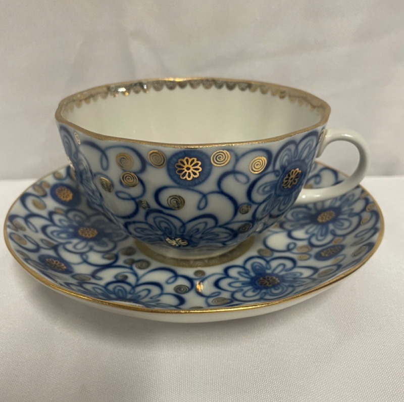 Vintage Lomonosov Cup and Saucer Made In Russia