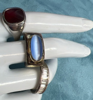 Three Rings with Stones Uncas designer