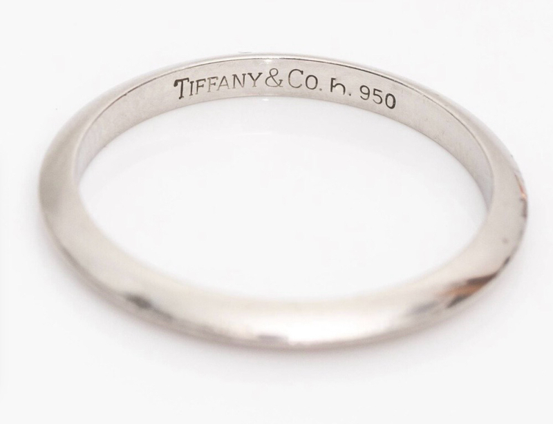 Tiffany & Co. Platinum 1950s Knife Edge Wedding Band