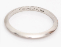 Tiffany & Co. Platinum 1950s Knife Edge Wedding Band