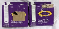 2 4' 3/8th" coated Gas Dryer Connection Hoses.