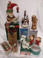 Christmas Decor Lot - Figures & Candles
