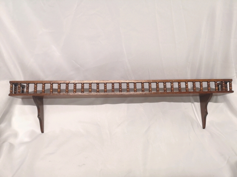 Vintage Wooden Wall Plate Rack