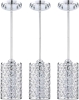 Doraimi 3 Pack Adjustable Crystal Ceiling Pendant Hanging Lights
