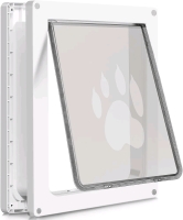 CEESC Large Pet / Dog Door Weatherproof with Closing Panel (White)