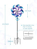 MUMTOP 61" Solar Wind Spinner w/Multi-Color LED Light - As New in Box - 2
