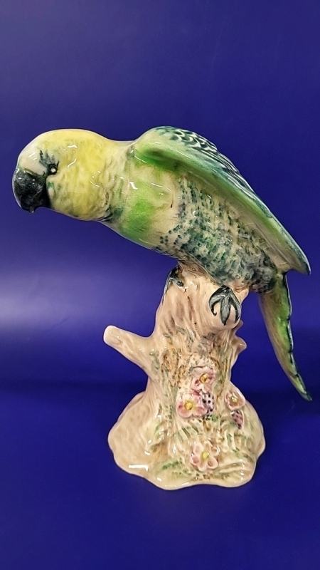 Vintage Beswick Parakeet Figure - 6" Tall