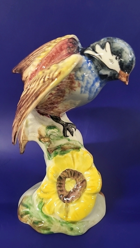 Vintage Beswick Parakeet Figure - 6" Tall