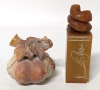Vintage Chinese Soapstone : Ink Stamp w Snake & Carving of Blossom - 2