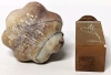 Vintage Chinese Soapstone : Ink Stamp w Snake & Carving of Blossom - 5