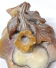 Vintage Chinese Soapstone : Ink Stamp w Snake & Carving of Blossom - 7