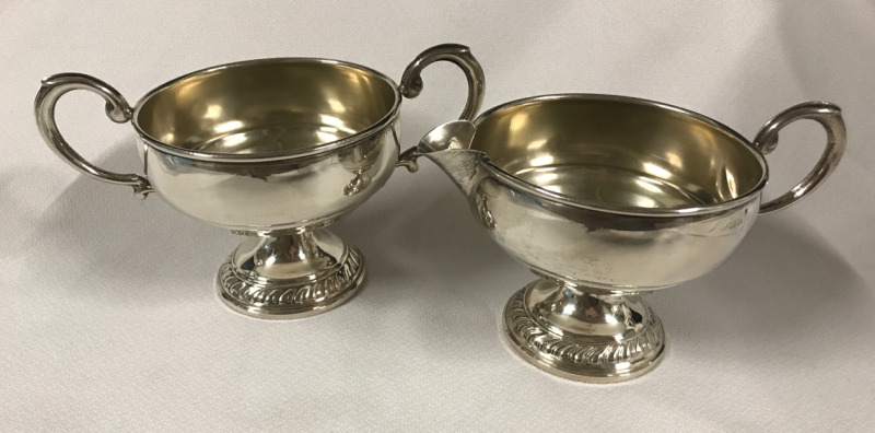 Vintage Sterling Silver Cream & Sugar