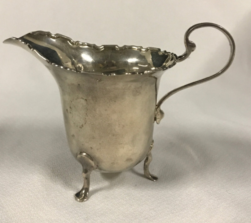 Antique English Sterling Footed Creamer