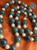 Vintage BC Jade and Pearl Necklace & Jade Ball Earrings - 6