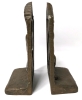 Antique Bronze Native American Themed Bookends - 3