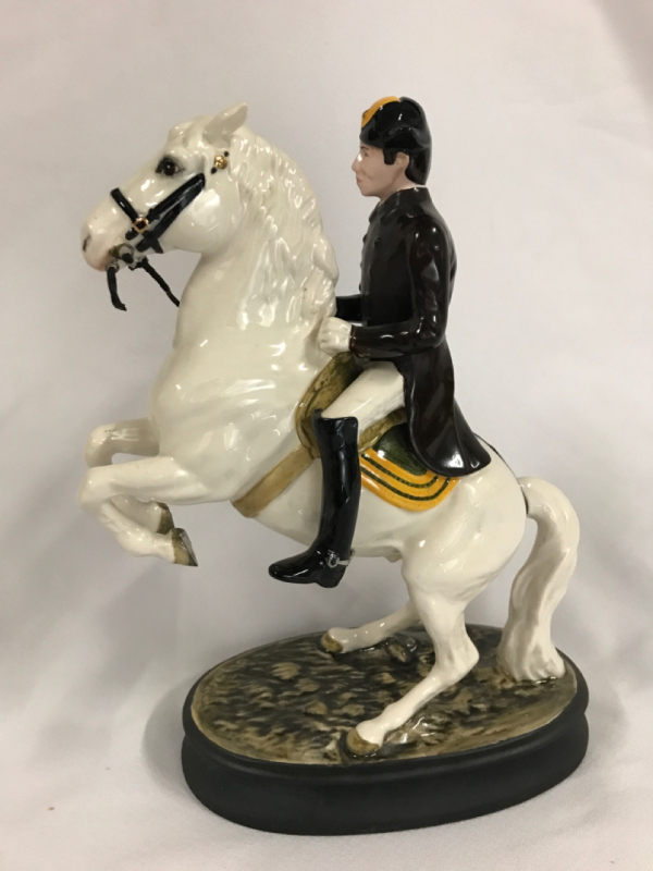 Beswick England Lipizzaner with Rider Connoisseur Horses Series Model No 2467 second version designed by Graham Tongue 9 3/4 inches tall