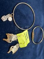 Signed OPI and India Hicks Bracelets + WB Owl Earrings