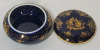 Limoges France Cobalt & Gold Trinket Box Set : Round , Oval & Piano - 3