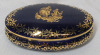 Limoges France Cobalt & Gold Trinket Box Set : Round , Oval & Piano - 4