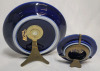 Limoges France Cobalt & Gold Tea Pot and Plates Set . - 3