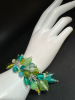 Fabulous green and Blue Glass Bead Bracelet - 2