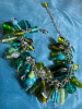 Fabulous green and Blue Glass Bead Bracelet - 3